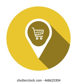  Cart  icon.Flat design.