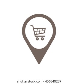  Cart  icon.Flat design.  Vector illustration.