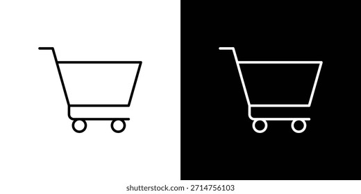 Iconos de Carrito. iconos de vector de dibujo de línea