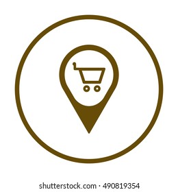  Cart  icon,vector.  Flat design.