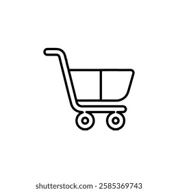 cart iconVector illustration in black