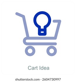 Cart Idea and trolley icon concept