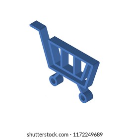 Cart isometric left top view 3D icon
