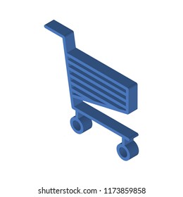 Cart isometric left top view 3D icon