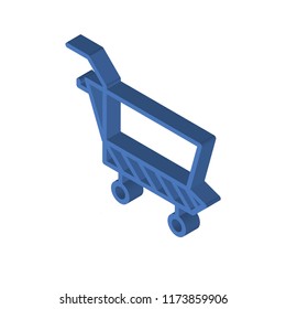 Cart isometric left top view 3D icon