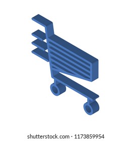Cart isometric left top view 3D icon