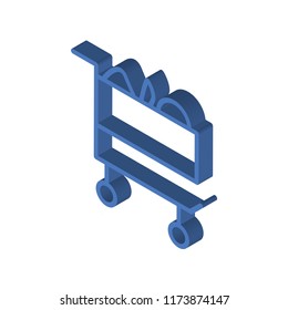 Cart isometric left top view 3D icon