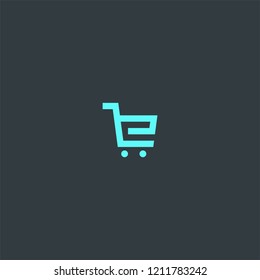 Cart or Letter E logo design