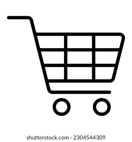 cart line icon vector design logo and ilustration