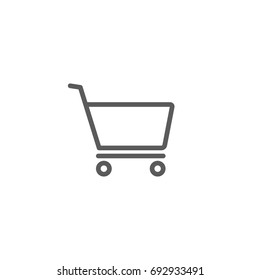 Cart line icon, Vector on white background