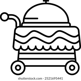 Línea de Carrito Vector Icon Design