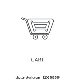 Cart linear icon. Cart concept stroke symbol design. Thin graphic elements vector illustration, outline pattern on a white background, eps 10.