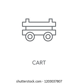 Cart linear icon. Cart concept stroke symbol design. Thin graphic elements vector illustration, outline pattern on a white background, eps 10.