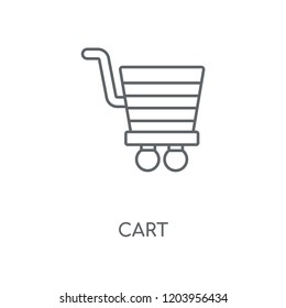 Cart linear icon. Cart concept stroke symbol design. Thin graphic elements vector illustration, outline pattern on a white background, eps 10.