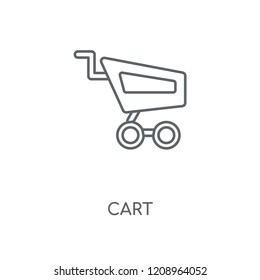Cart linear icon. Cart concept stroke symbol design. Thin graphic elements vector illustration, outline pattern on a white background, eps 10.
