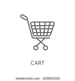 Cart linear icon. Modern outline Cart logo concept on white background from e-commerce and payment collection. Suitable for use on web apps, mobile apps and print media.