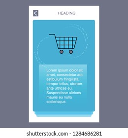 Cart mobile vertical banner design design. Vector