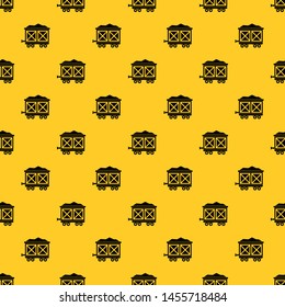 Cart on wheels with gold pattern seamless vector repeat geometric yellow for any design