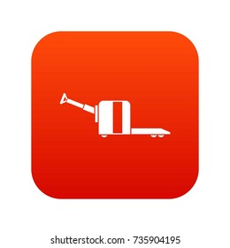Cart on wheels icon digital red for any design isolated on white vector illustration