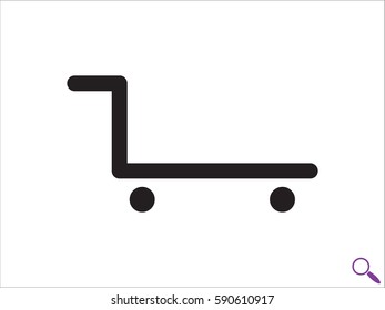 cart on wheels icon, vector illustration eps10
