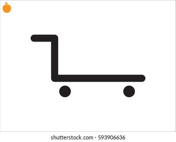cart on wheels, icon, vector illustration eps10