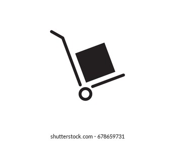 cart on wheels, icon, vector illustration eps10