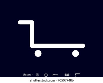 cart on wheels, icon, vector illustration eps10