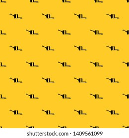 Cart on wheels pattern seamless vector repeat geometric yellow for any design