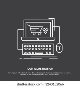 Cart, online, shop, store, game Icon. Line vector symbol for UI and UX, website or mobile application