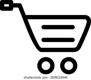  Cart Outline Vector Icon Design
