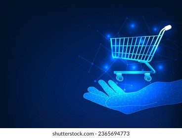 Cart placed on hand Show online shopping at the seller at any time. No need to have a storefront and increase income for sellers.