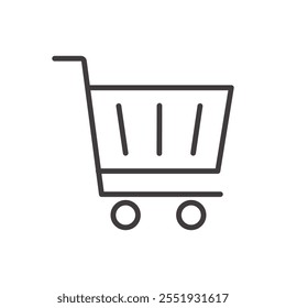 Cart for Purchases Icon isolated on white background. Vector icon.