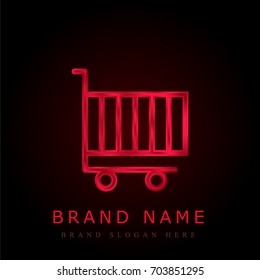 Cart red chromium metallic logo
