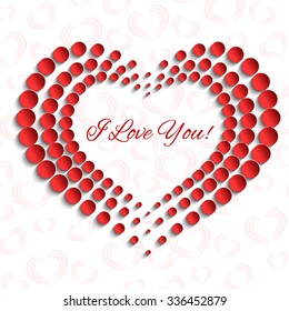 Cart with red dotted heart