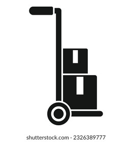 Cart retail box icon simple vector. Parcel product. Service shop
