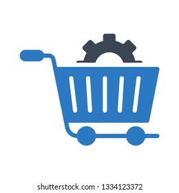cart setting glyph double color