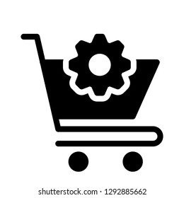 cart setting glyphs icon