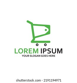 cart shop logo icon with vector design