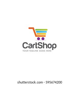 Cart Shop  Logo Icon Vector Template