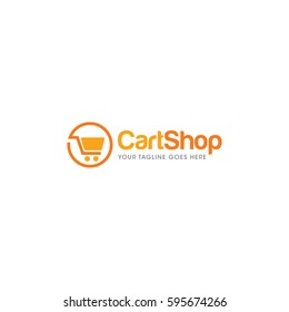 cart shop  logo icon vector template