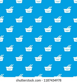Cart shop pattern vector seamless blue repeat for any use