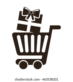 cart shopping commerce isolated icon vector illustration graphic