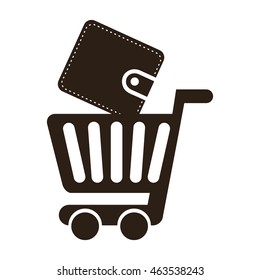 cart shopping commerce isolated icon vector illustration graphic