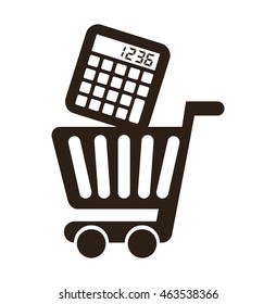 cart shopping commerce isolated icon vector illustration graphic