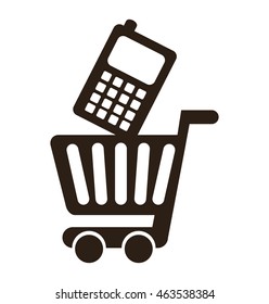 cart shopping commerce isolated icon vector illustration graphic