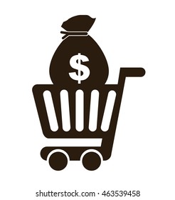 cart shopping commerce isolated icon vector illustration graphic