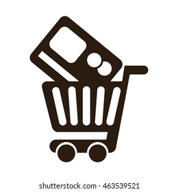 cart shopping commerce isolated icon vector illustration graphic