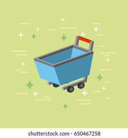 cart shopping flat