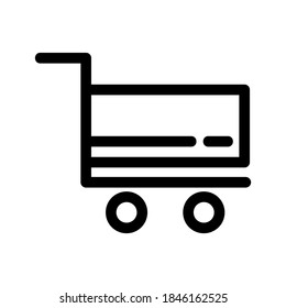 Cart Shopping icon or logo isolated sign symbol vector illustration - high quality black style vector icons
