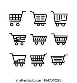 Cart Shopping icon or logo isolated sign symbol vector illustration - Collection of high quality black style vector icons
